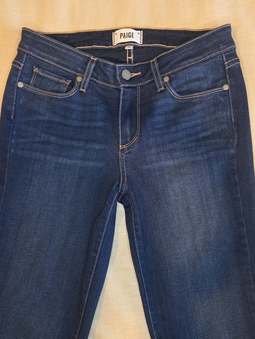 PAIGE Verdugo Ankle Skinny Jeans Dark Wash Size 28 Premium Stretch Denim